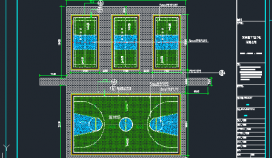 景观绿化工程球场设计CAD节点详图