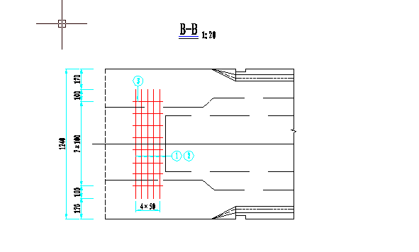 1×10米预应力混凝土空心板端加强钢筋构造节点设计图-图二