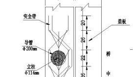 40m预应力混凝土连续T梁波形护栏构造节点设计图