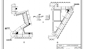 某地北京某通信枢纽楼脚手架搭设节点详图CAD图纸