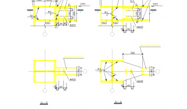 某地梁柱连接柱顶节点构造详图CAD图纸