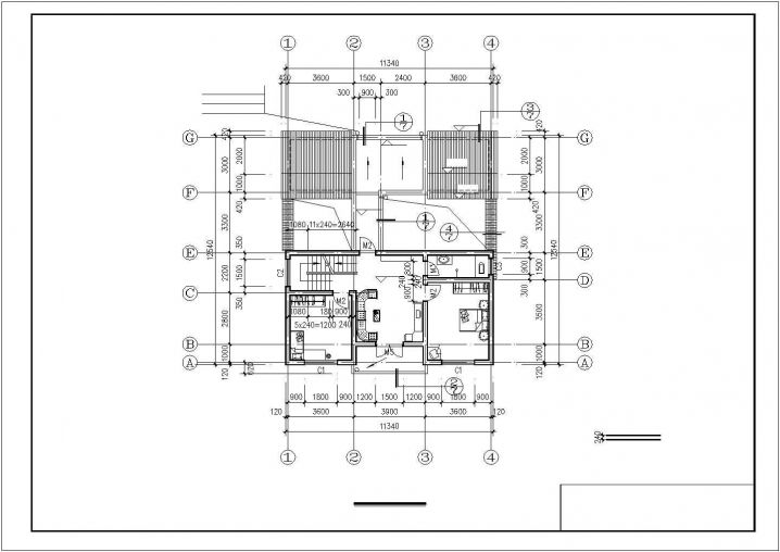 某二层农村住宅建筑施工CAD详图