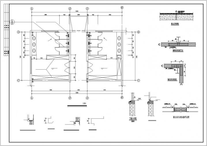 厂房设计_单层饼干生产厂房建施CAD节点详图