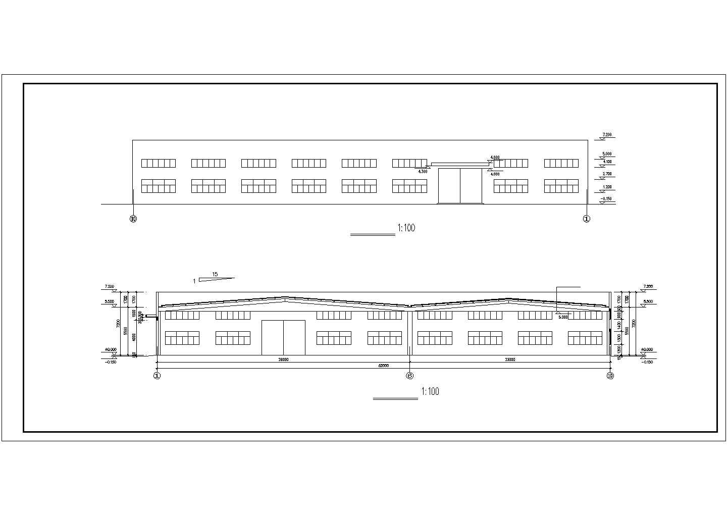 2207平方米钢结构厂房建施节点详图-图二
