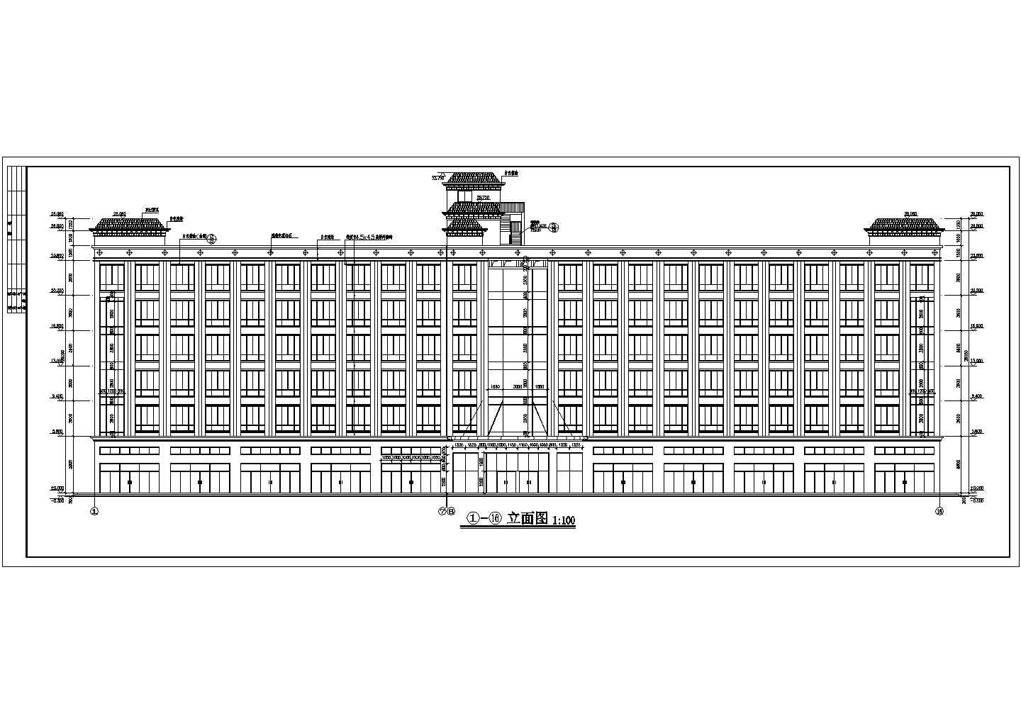 某六层框架结构酒店大楼设计建施CAD节点详图-图一