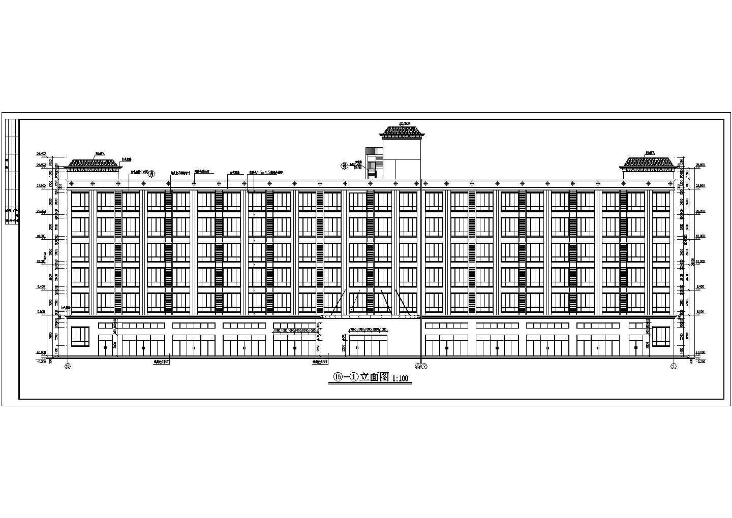 某六层框架结构酒店大楼设计建施CAD节点详图-图二