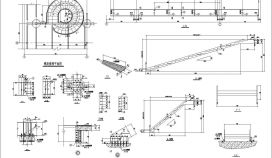 螺旋楼梯平面剖面节点CAD详图