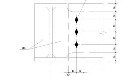 某建筑梁与梁连接节点大样设计施工CAD图纸
