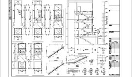 剪力墙住宅楼楼梯设计CAD节点详图