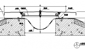金属型屋顶变形缝施工CAD节点详图