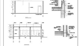 某一层砖混结构厕所设计CAD建施节点详图