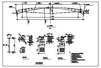 钢桁架设计_某钢桁架节点设计cad图纸-图二