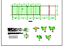 某工程汽车坡道钢结构雨棚节点设计施工图