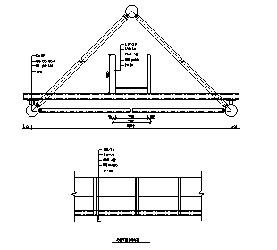马道平面构件节点设计_某钢结构之马道平面构件节点构设计cad图纸-图一