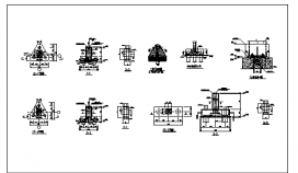 某地厂房三桩承台构造CAD节点详图