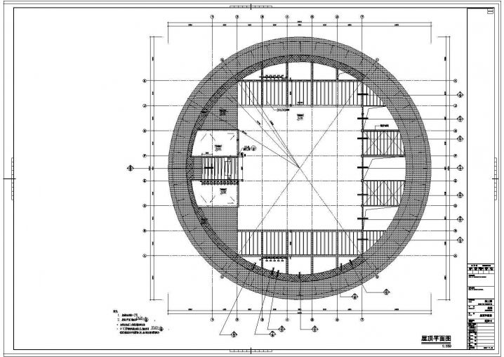 山西多层市级圆形平面博物馆建筑施工设计图纸文档
