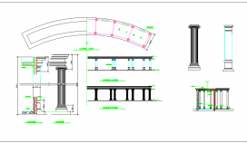 轻奢欧式风格柱廊设计节点详图