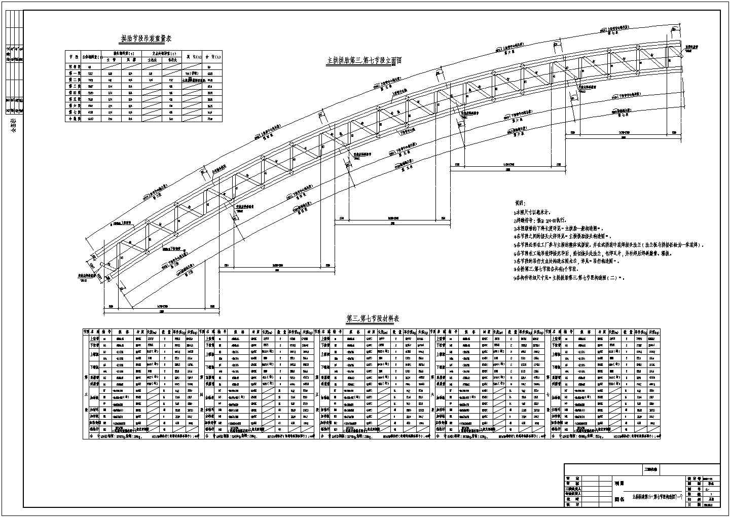 主拱拱肋构造CAD节点详图-图一