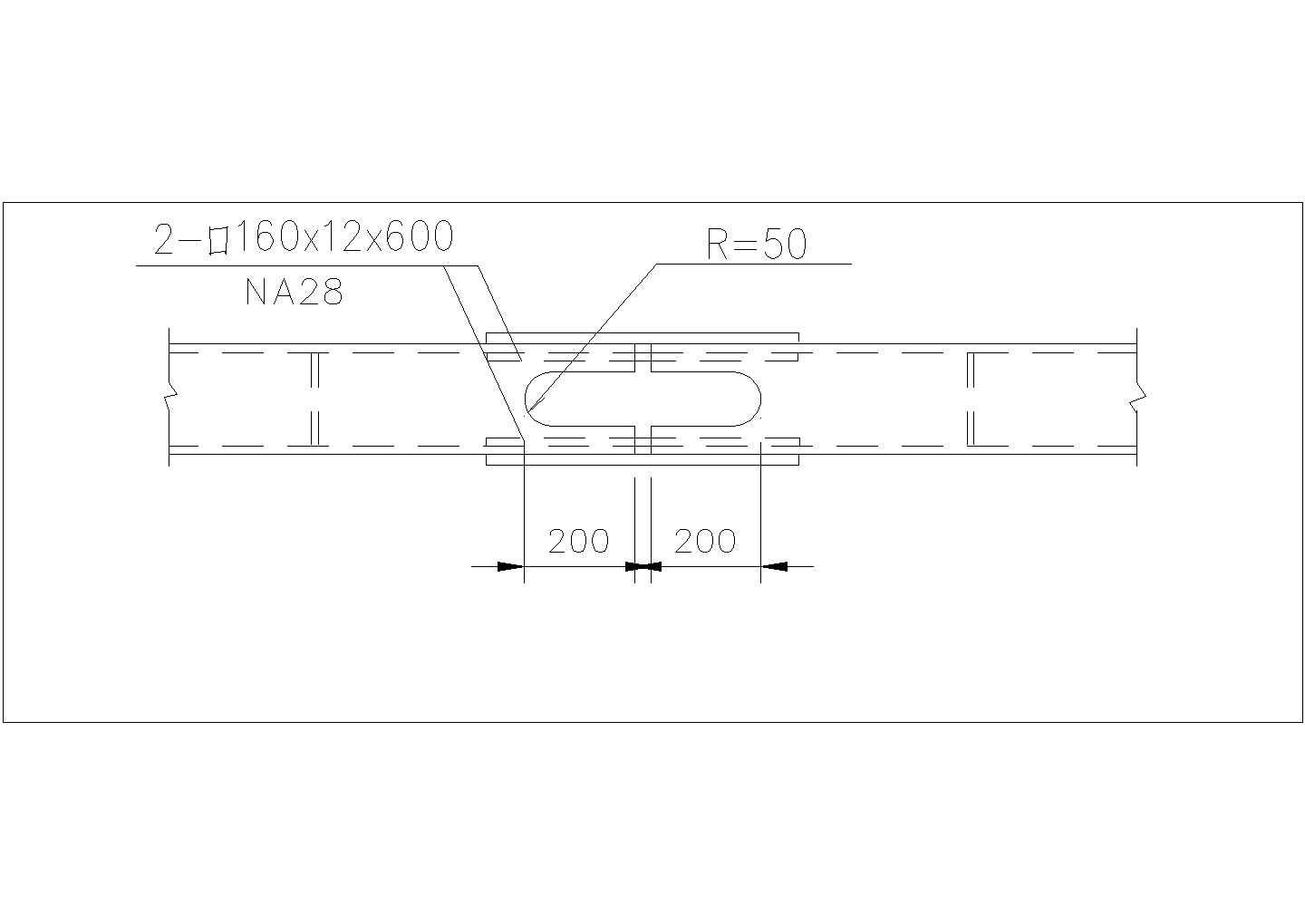 斜拉桥钢箱梁拼接设计CAD节点详图-图二