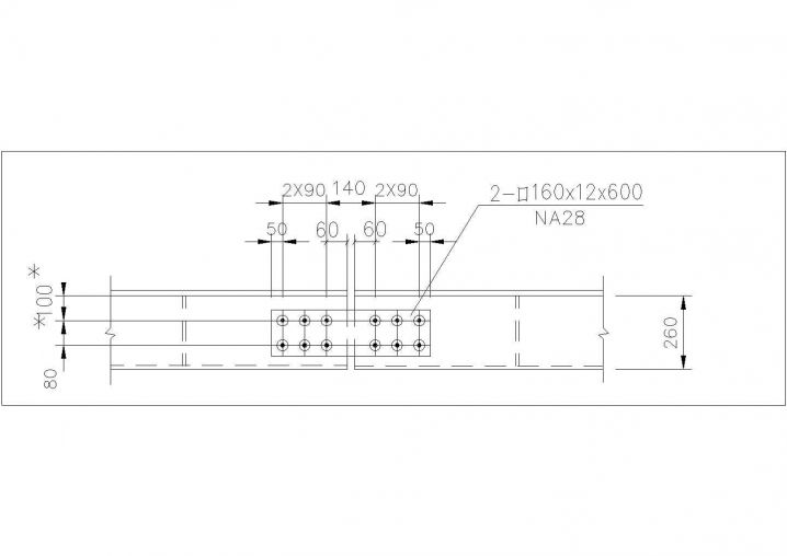 斜拉桥钢箱梁拼接设计CAD节点详图