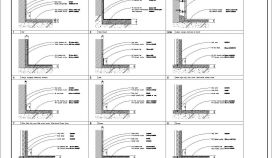 某建筑天棚与地面施工CAD节点详图