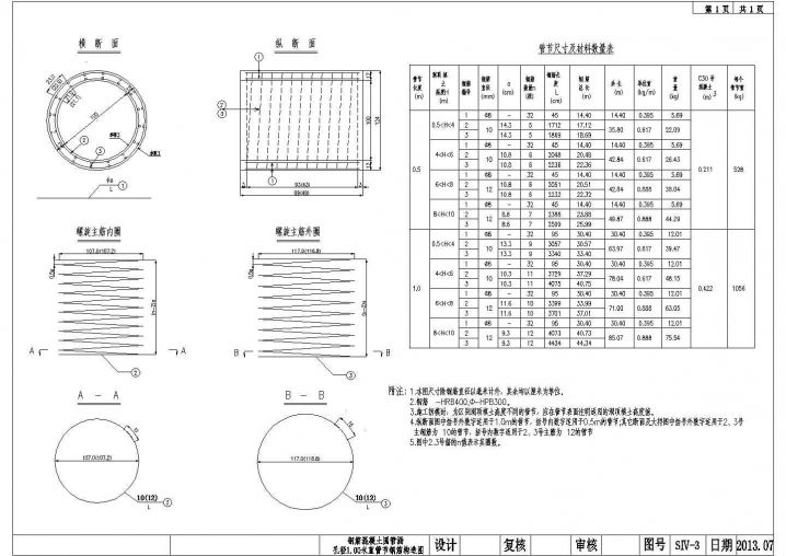钢筋混凝土圆管涵一般布置CAD节点详图