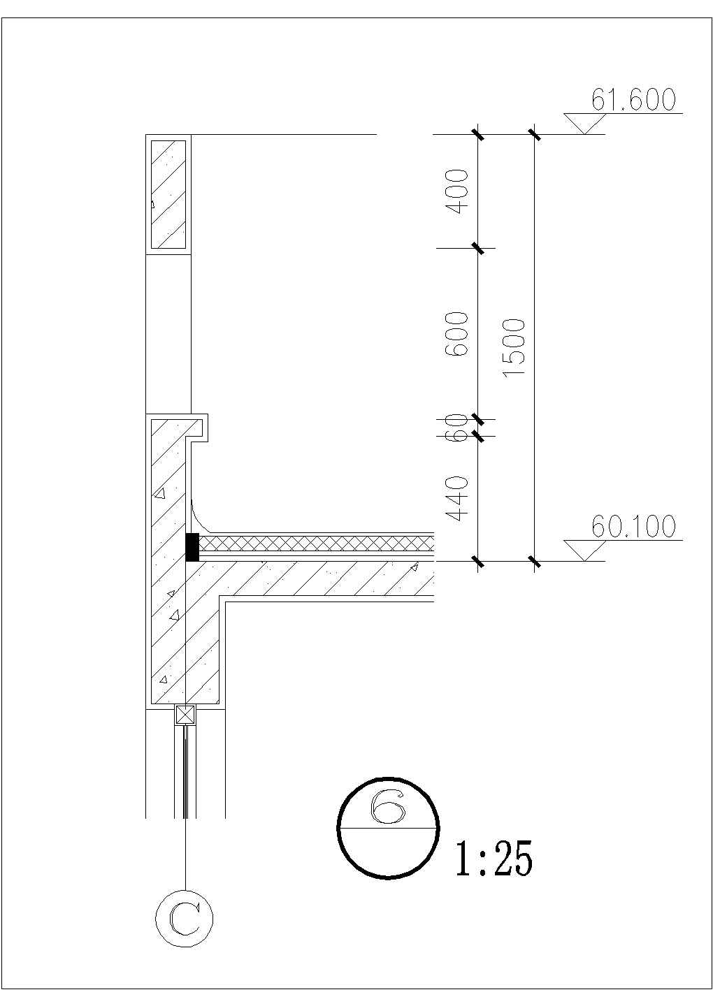 楼梯间与书房屋面设计CAD节点详图-图一