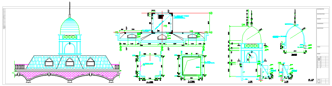 某欧式建筑屋面设计CAD节点详图-图二