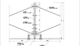 拉索幕墙施工CAD节点详图（钢化玻璃）