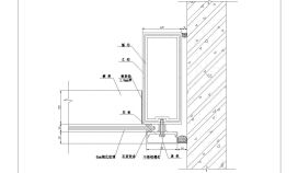 某雨棚玻璃幕墙施工CAD节点详图