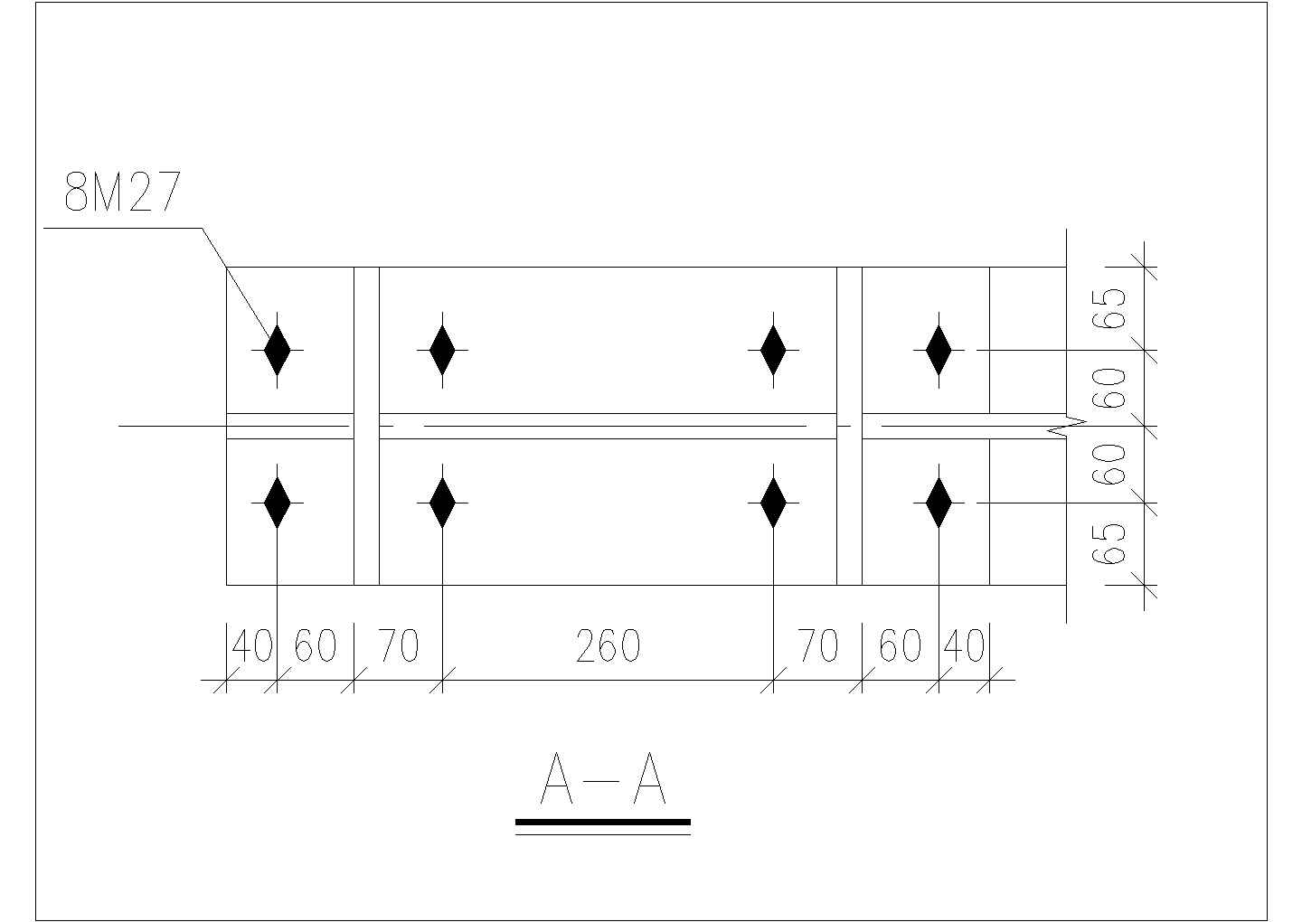 屋面梁柱连接做法CAD节点详图-图一