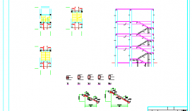 某地框架结构建筑楼梯构造CAD节点详图