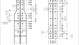 某建筑组合柱牛腿构造CAD节点详图