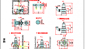 多种型号水泵隔振垫cad节点详图