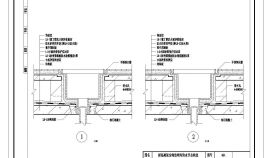 某住宅厨浴厕架空构造明沟防水施工CAD节点详图