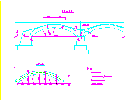 石拱桥拱圈CAD节点详图设计-图一