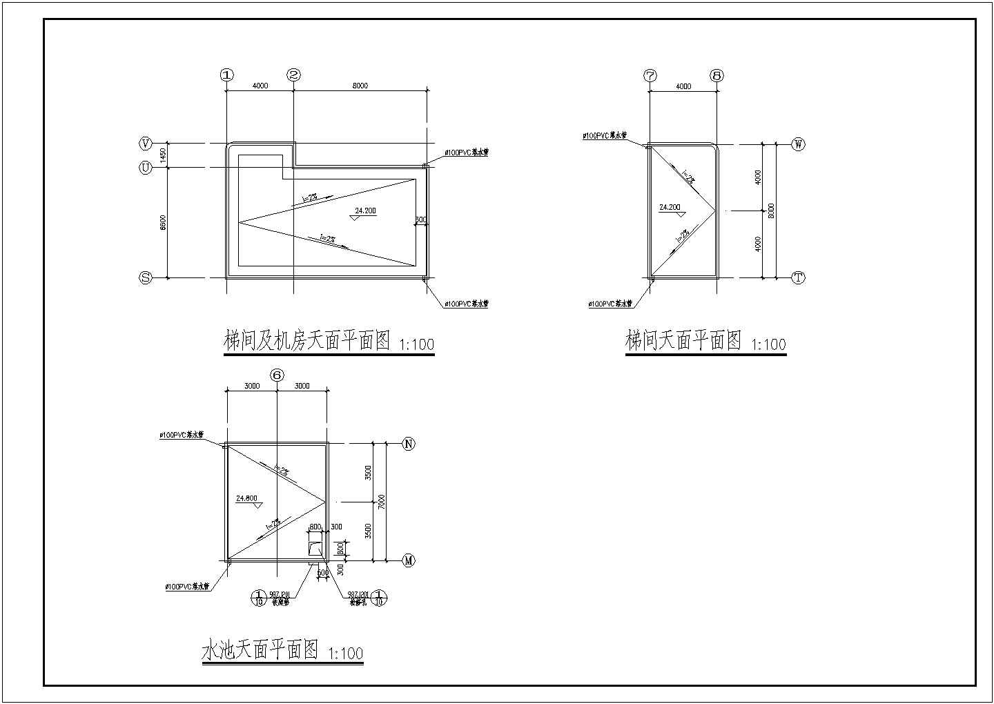 大型工厂阳台建筑施工设计CAD节点详图-图一