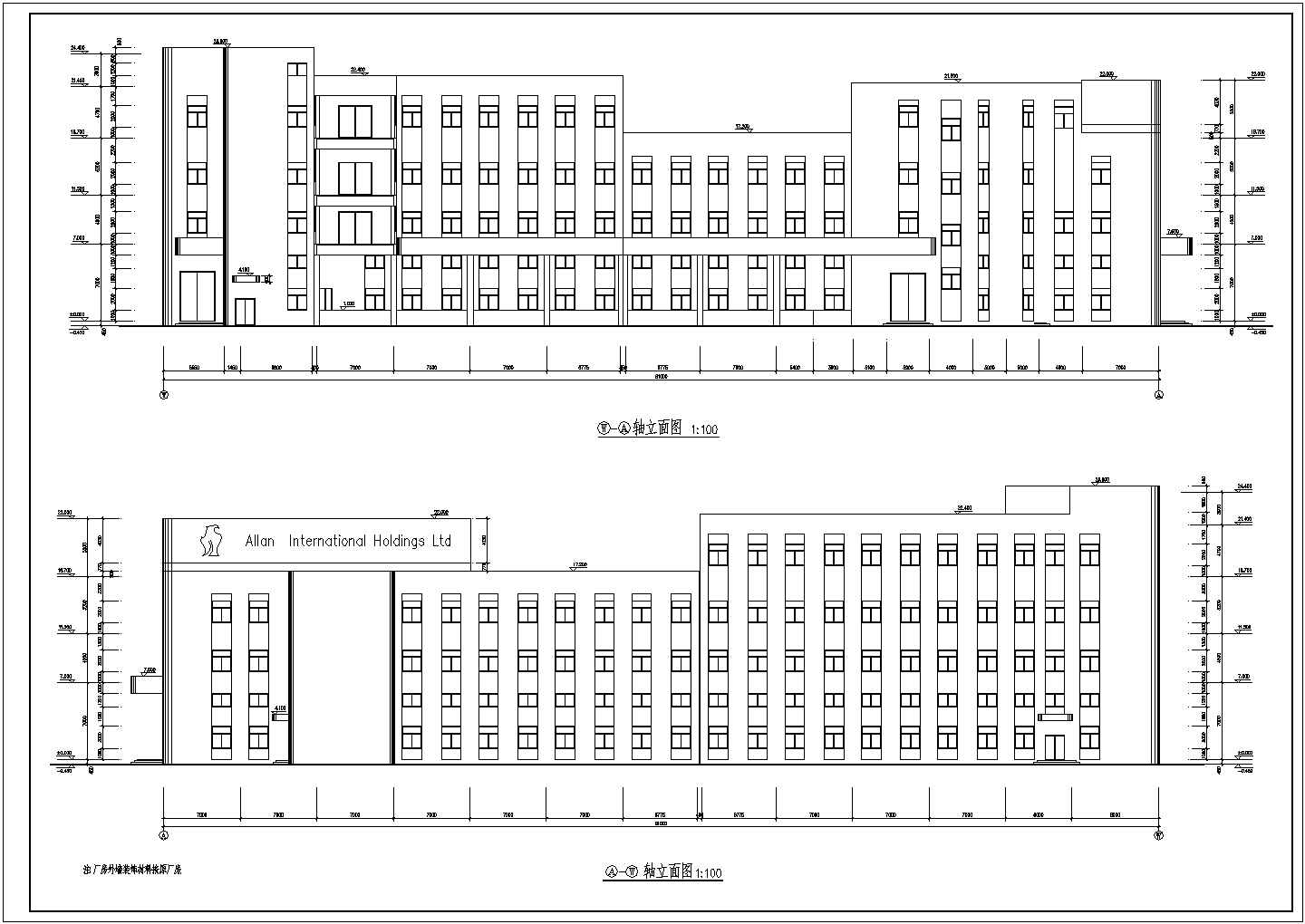 大型工厂阳台建筑施工设计CAD节点详图-图二