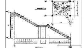 某混凝土旋转楼梯CAD节点构造图