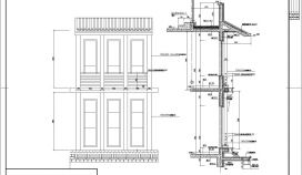 单栋阳台装饰构架CAD节点详图