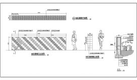 5M长矮墙施工CAD节点详图