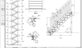 某钢结构楼梯CAD节点详图