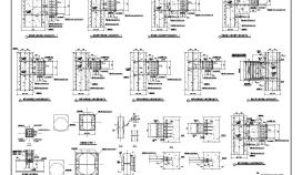 某工程型钢混凝土结构CAD节点详图
