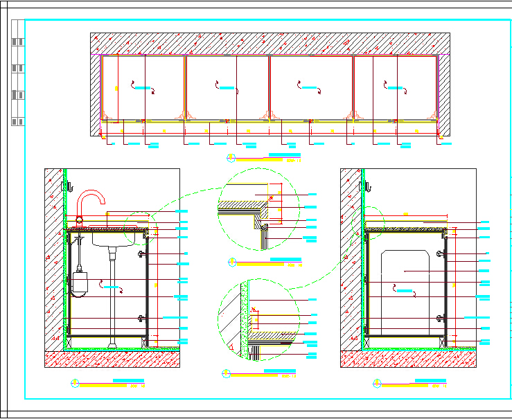 包含顶墙地面施工通用节点详图-图二