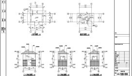 生态垃圾房建筑及结构设计CAD节点详图