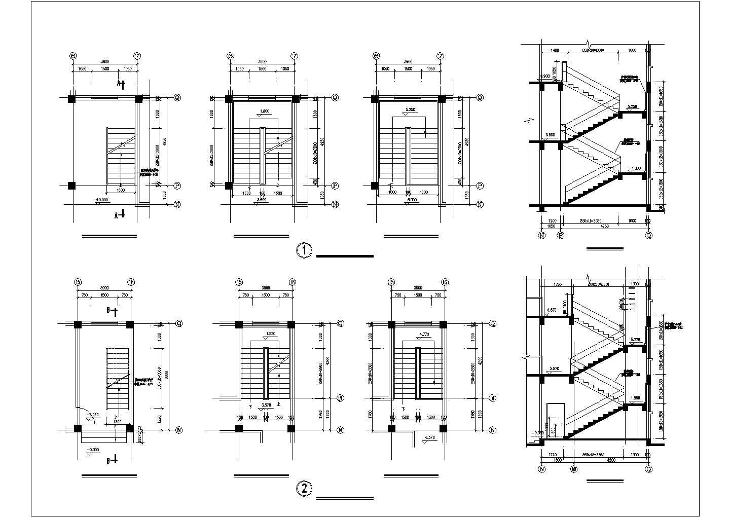 多层幼儿园建筑CAD节点详图-图二