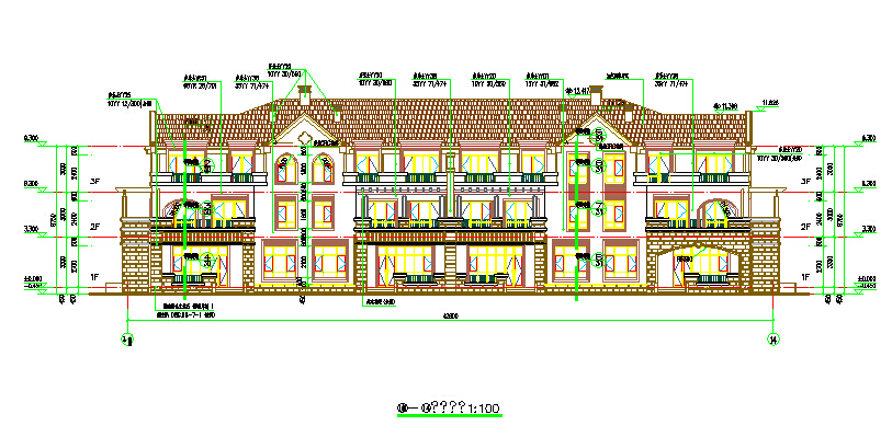精美四层别墅建筑CAD节点详图-图一