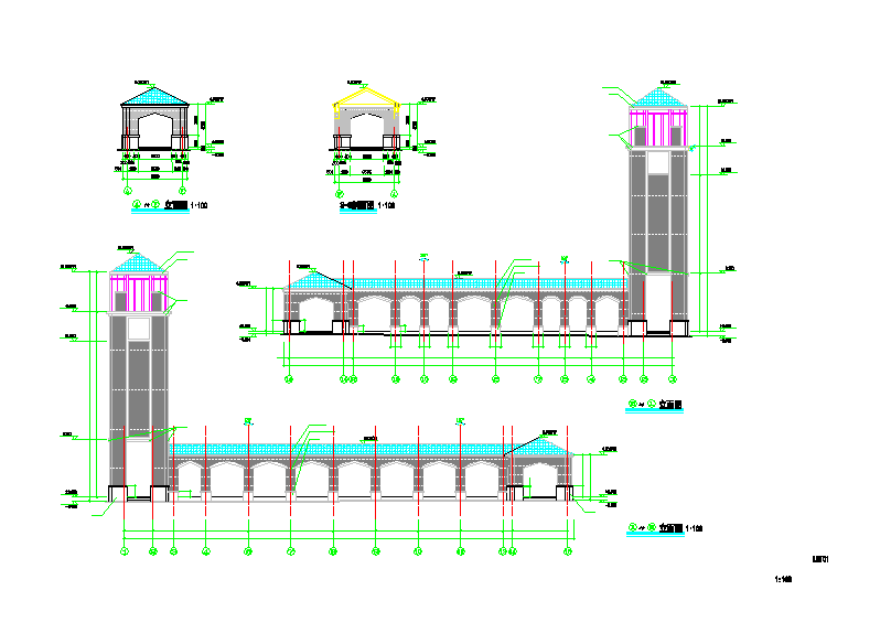 某橡树湾塔楼铺幕墙工程CAD节点详图-图二