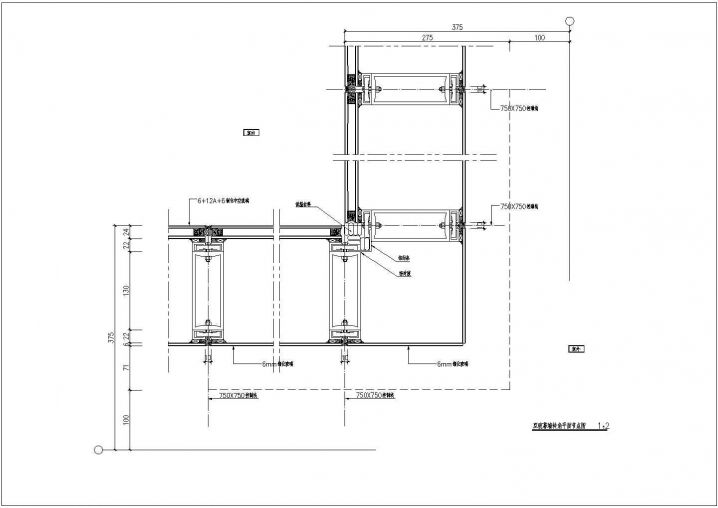 非常经典单立柱双层幕墙CAD节点详图