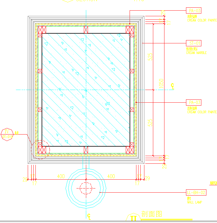 某酒店装修工程方柱CAD节点详图-图二